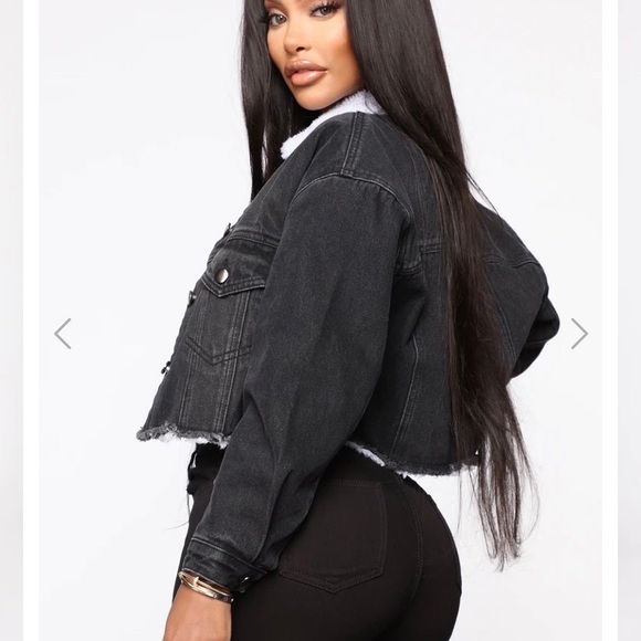 Fashionnova Cropped Denim Jacket - Picture 3 of 3